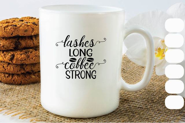 lashes long coffee strong SVG Craftlabsvg24 
