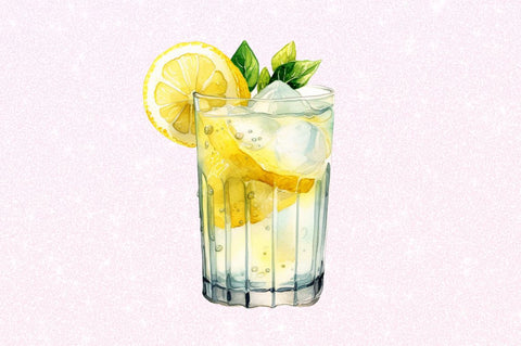 lass of Lemonade Watercolor Clipart Bundle Sublimation Regulrcrative 