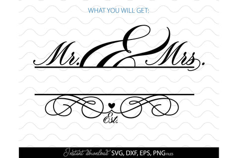Last Name Sign | Wedding Sign | Mr And Mrs SVG SVG March Design Studio 