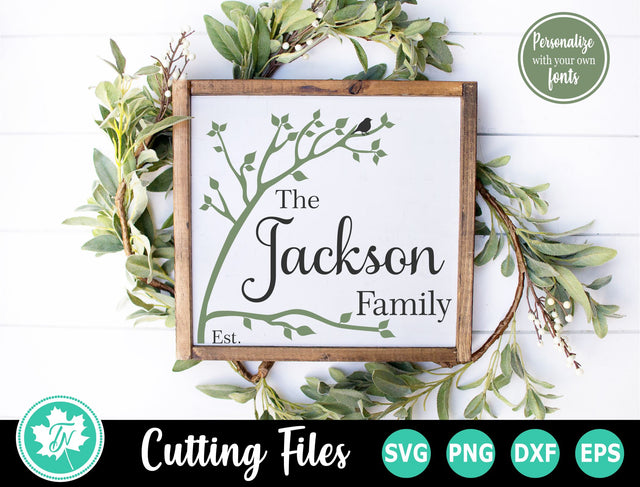 Last Name SVG | Family Name SVG | Family Tree SVG SVG TrueNorthImagesCA 