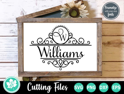 Last Name SVG | Family Name SVG | Monogram SVG SVG TrueNorthImagesCA 