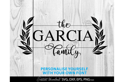 Last Name Welcome Sign | Front Porch Welcome Sign | Home Decoration | Family Sign SVG March Design Studio 
