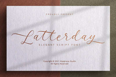 Latterday - Elegant Script Font Font Alpaprana Studio 