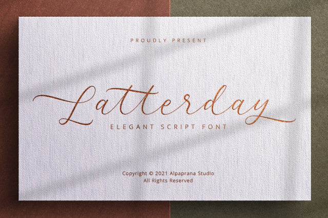 Latterday - Elegant Script Font Font Alpaprana Studio 