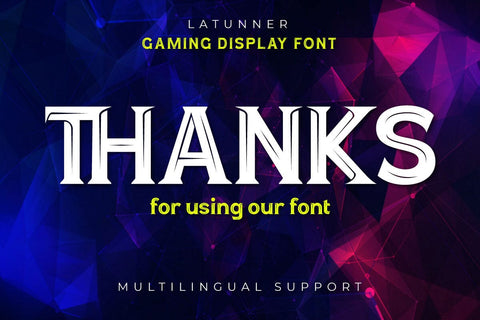 Latunner - Gaming Display Font Font twinletter 