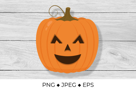 Laughing Halloween pumpkin face. Funny Jack-o'-Lantern Sublimation LaBelezoka 