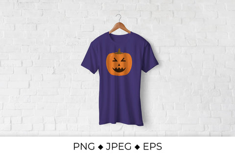 Laughing Halloween Pumpkin Sublimation LaBelezoka 