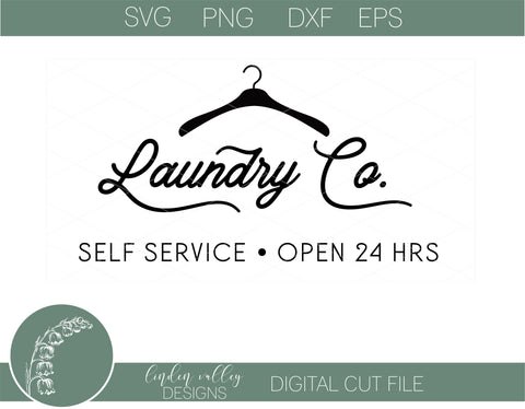 Laundry Co Self Service SVG|Laundry Room SVG|Farmhouse Laundry SVG SVG Linden Valley Designs 