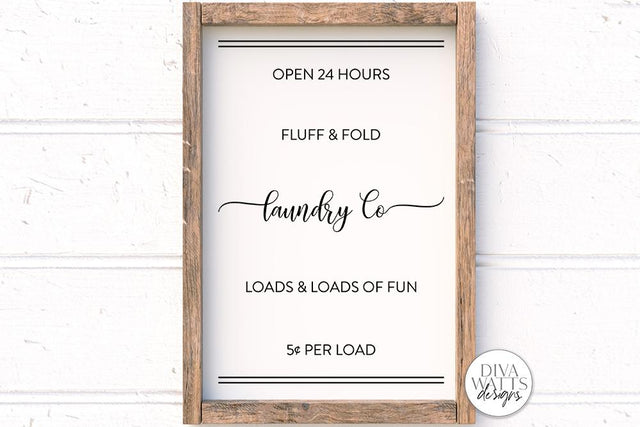 Laundry Co SVG | Modern Farmhouse Sign Design SVG Diva Watts Designs 