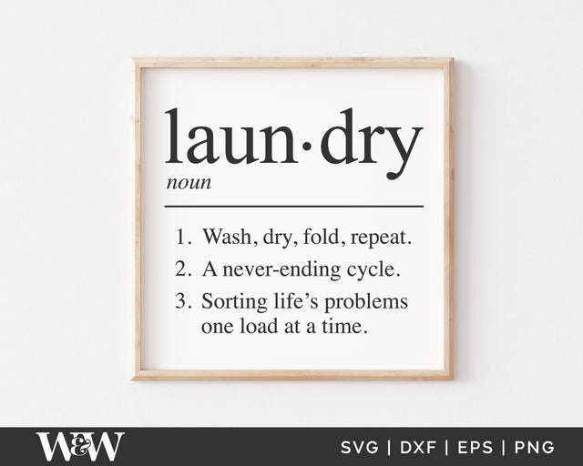 Laundry Definition SVG | Laundry Sign SVG SVG Wood And Walt 