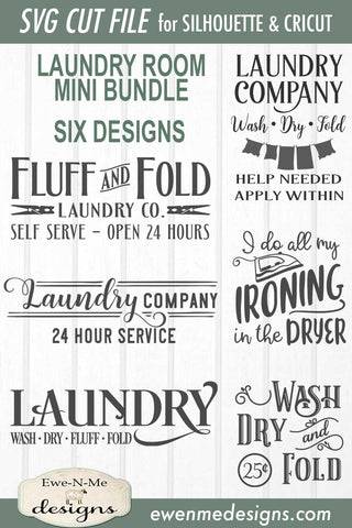 Laundry Room Bundle - SVG SVG Ewe-N-Me Designs 