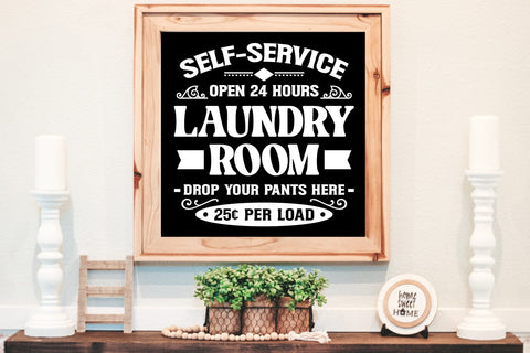 Laundry Room Sign | Farmhouse SVG Cut File SVG Ikonart Design Shop 