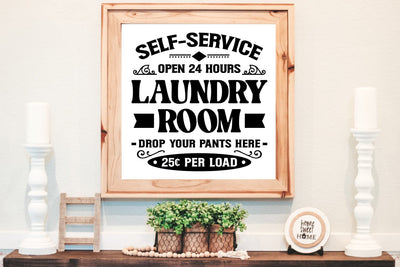 Laundry Room Sign | Farmhouse SVG Cut File SVG Ikonart Design Shop 