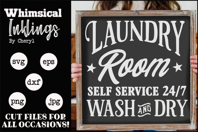 Laundry Room Wash and Dry SVG SVG Whimsical Inklings 