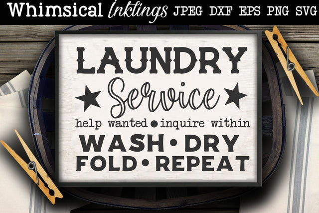 Laundry Service SVG SVG Whimsical Inklings 