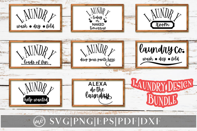 Laundry Sign SVG Bundle SVG MockupSvgVenue 