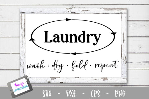 Laundry SVG Bundle - 6 Laundry Room Sign SVG Designs SVG Stacy's Digital Designs 