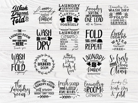 Laundry SVG Bundle, Laundry Room Signs, Cut Files SVG TonisArtStudio 