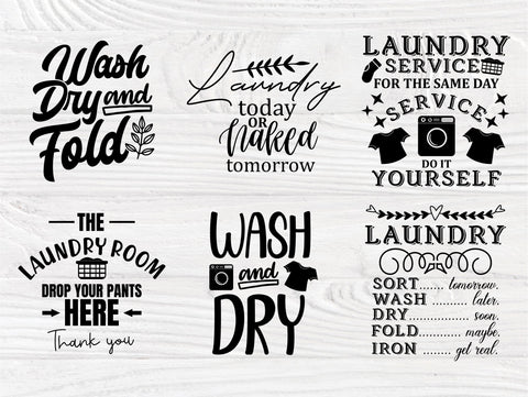 Laundry SVG Bundle, Laundry Room Signs, Cut Files SVG TonisArtStudio 