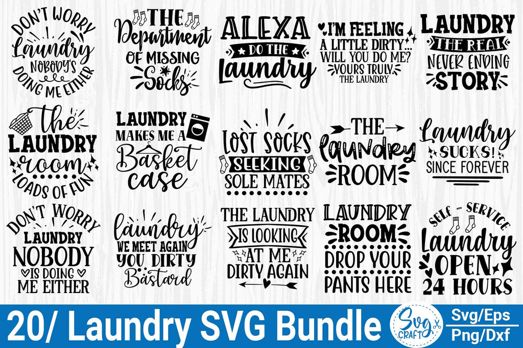 Laundry Svg Bundle, Laundry Room Svg, Bathroom Svg, Wash Dry Svg, Home ...