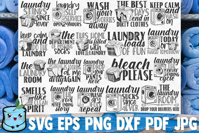 Laundry SVG Bundle SVG MintyMarshmallows 