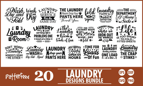 Laundry SVG Designs Bundle SVG PatternFeed8 
