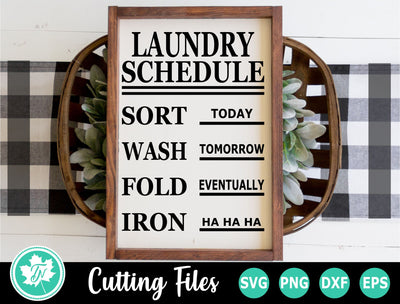 Laundry SVG | Laundry Room SVG | Laundry Schedule SVG TrueNorthImagesCA 