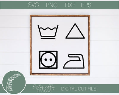 Laundry Symbols SVG|Farmhouse Laundry SVG SVG Linden Valley Designs 