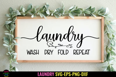 Laundry Wash Dry Fold SVG I Laundry Room Sign SVG SVG Happy Printables Club 