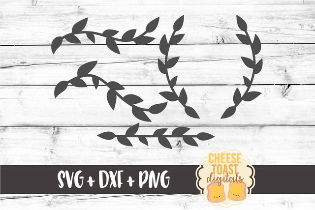 Laurel Set - Flourish SVG Files - SVG PNG DXF Cut Files SVG Cheese Toast Digitals 