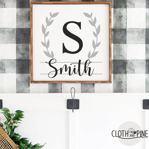 Laurel Wreath Monogram Wreath Mini Bundle. SVG Cloth and Pine Designs 