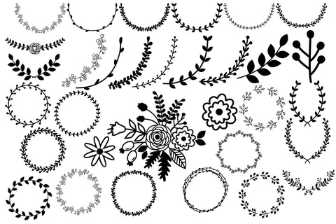 Laurel Wreath SVG, Floral Frames SVG SVG Yuliya 