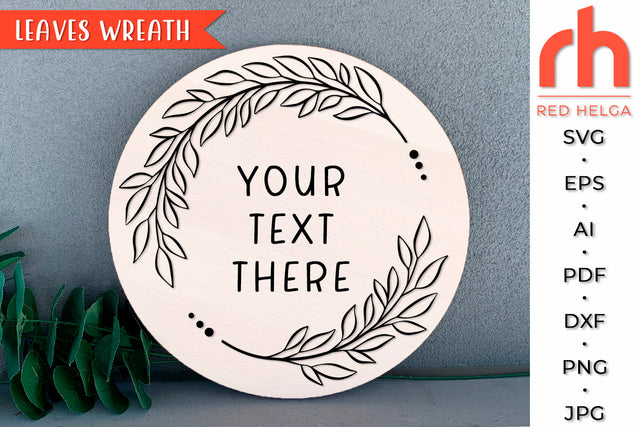 Laurel Wreath SVG - Leaves Frame Cut File SVG RedHelgaArt 