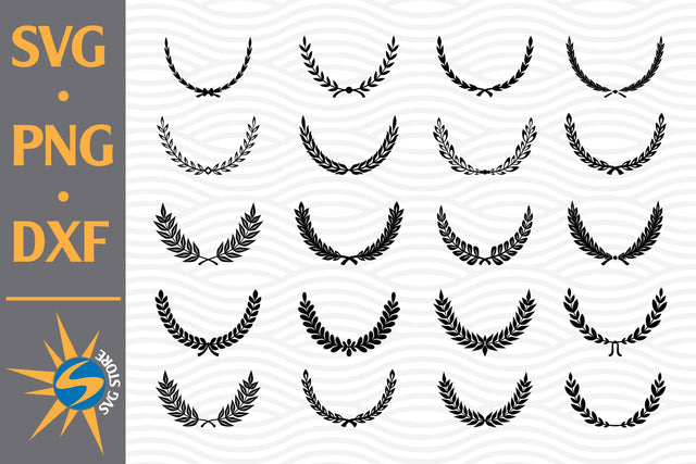 Laurel Wreath SVG, PNG, DXF Digital Files Include SVG SVGStoreShop 