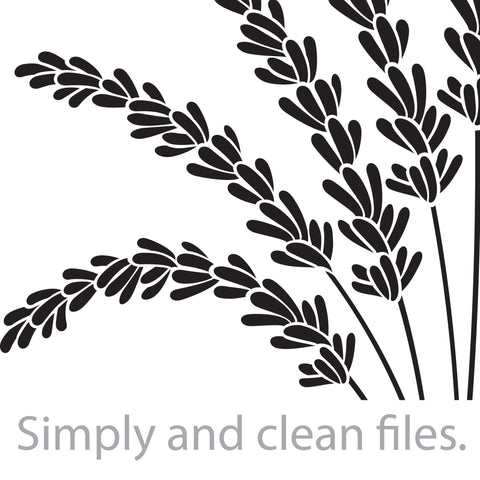lavender flower black and white Lavender flower. Cut files for Cricut. Clip Art silhouette (eps, svg, pdf, png, dxf, jpeg)