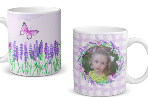 Lavender Mug Sublimation frame png Sublimation VilenaArt 