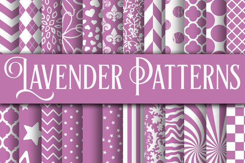 Lavender Patterns Digital Paper Sublimation Old Market 