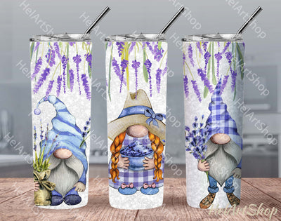 Lavender Tumbler PNG | Gnomes Sublimation Sublimation _HelArtShop_ 