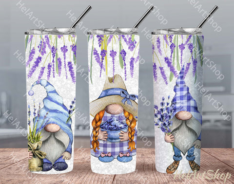 Lavender Tumbler PNG | Gnomes Sublimation Sublimation _HelArtShop_ 