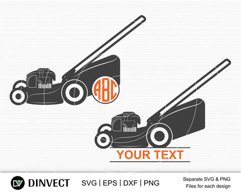 Lawn Mower SVG File,Push Mower SVG,Landscaping svg,Gardening svg -Commercial & Personal Use- Vector art for Cricut,Silhouette SVG Dinvect 