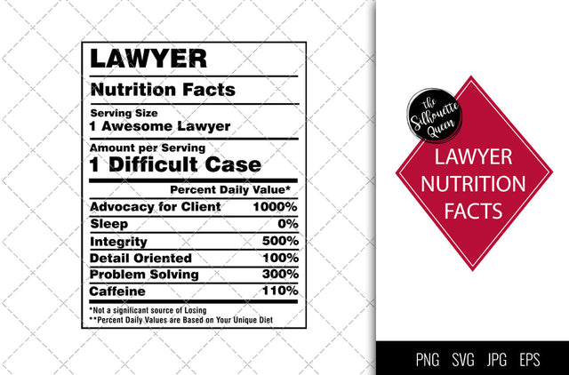 Lawyer Nutrition facts svg – Nutrition svg –Lawyer facts clipart – Baseball label svg – eps, png, svg for cricut SVG Loveleen Kaur 