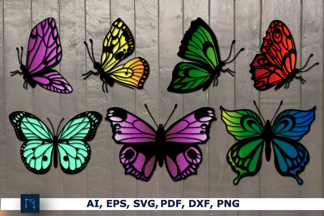 Layer 3D Butterfly Multilayer SVG Bundle SVG MD JOYNAL ABDIN 