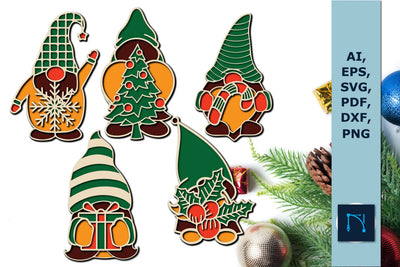 layer 3D Christmas Gnome SVG bundle SVG MD JOYNAL ABDIN 