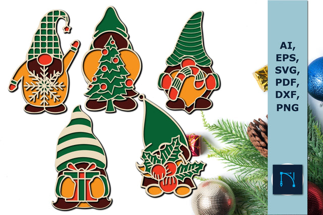 layer 3D Christmas Gnome SVG bundle SVG MD JOYNAL ABDIN 