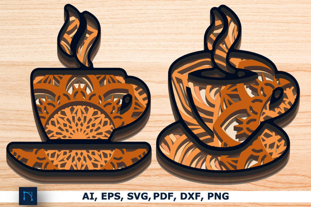 Layer 3D Coffee Multilayer SVG Bundle SVG MD JOYNAL ABDIN 