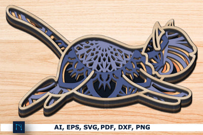 Layer 3D Dog Multilayer SVG Bundle SVG MD JOYNAL ABDIN 