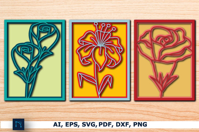 Layer 3D Flower Decor SVG Bundle SVG MD JOYNAL ABDIN 