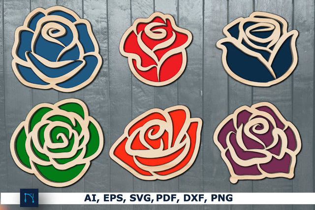 Layer 3D Rose Multilayer SVG Bundle SVG MD JOYNAL ABDIN 
