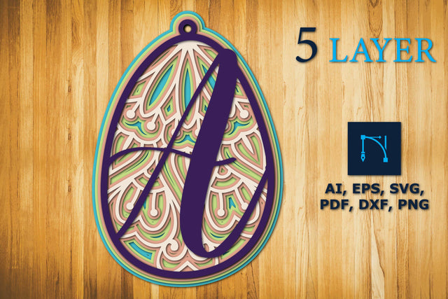 layer alphabet A egg with mandala SVG SVG MD JOYNAL ABDIN 