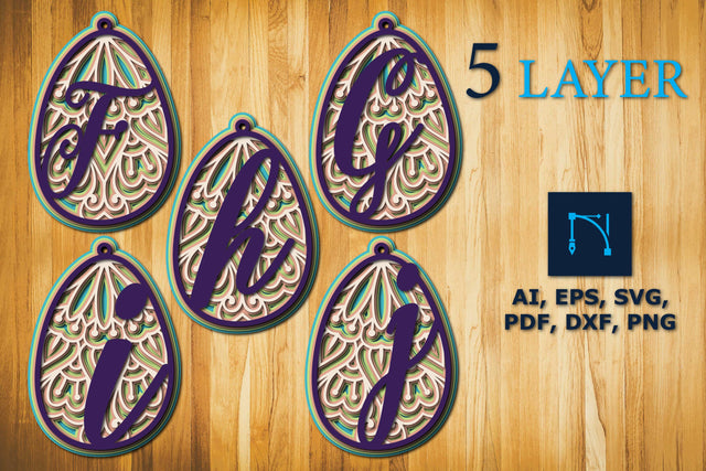 layer alphabet F-J egg with mandala SVG SVG MD JOYNAL ABDIN 